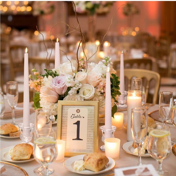 Glass Taper Candle Holders Set of 4 Clear Crystal Candle Holders for table - Picture 6 of 8